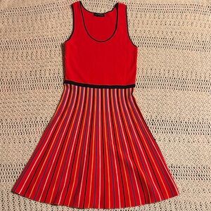 Banana Republic Red and Black Knit Top